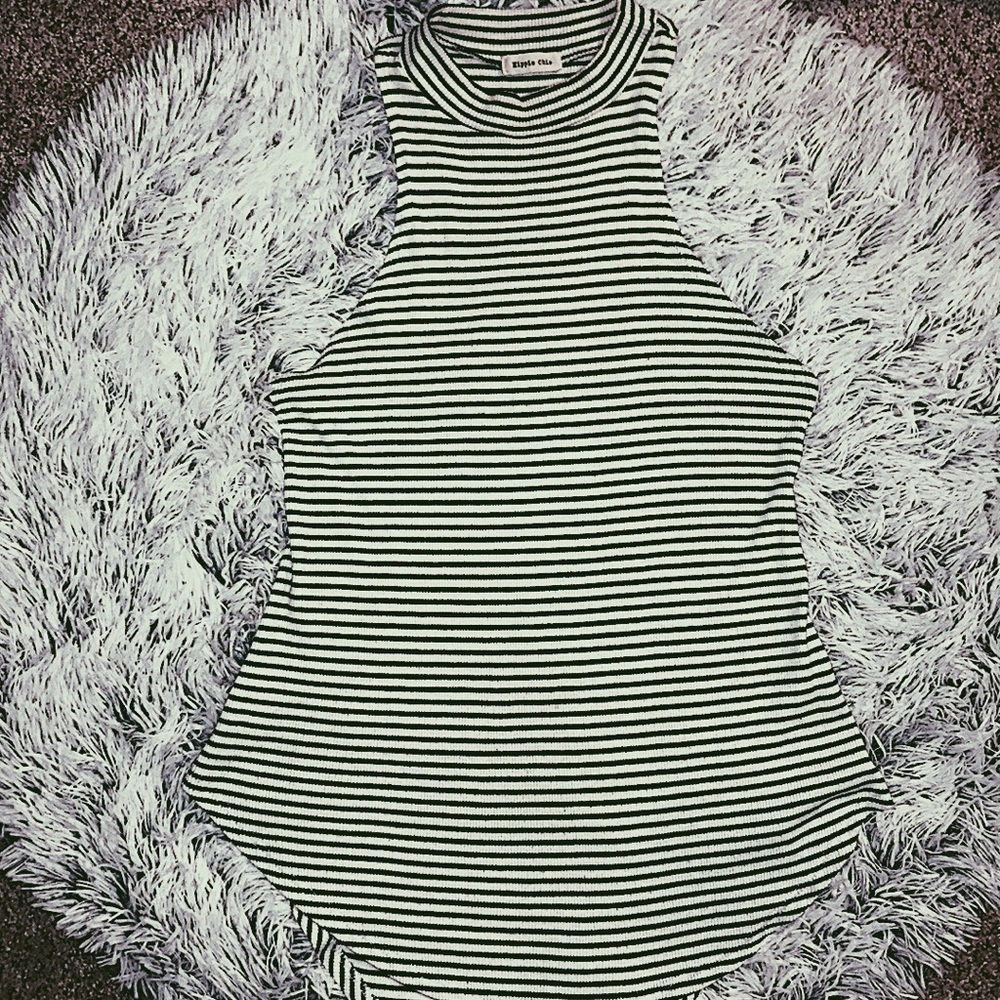 Stripped Black & White Top